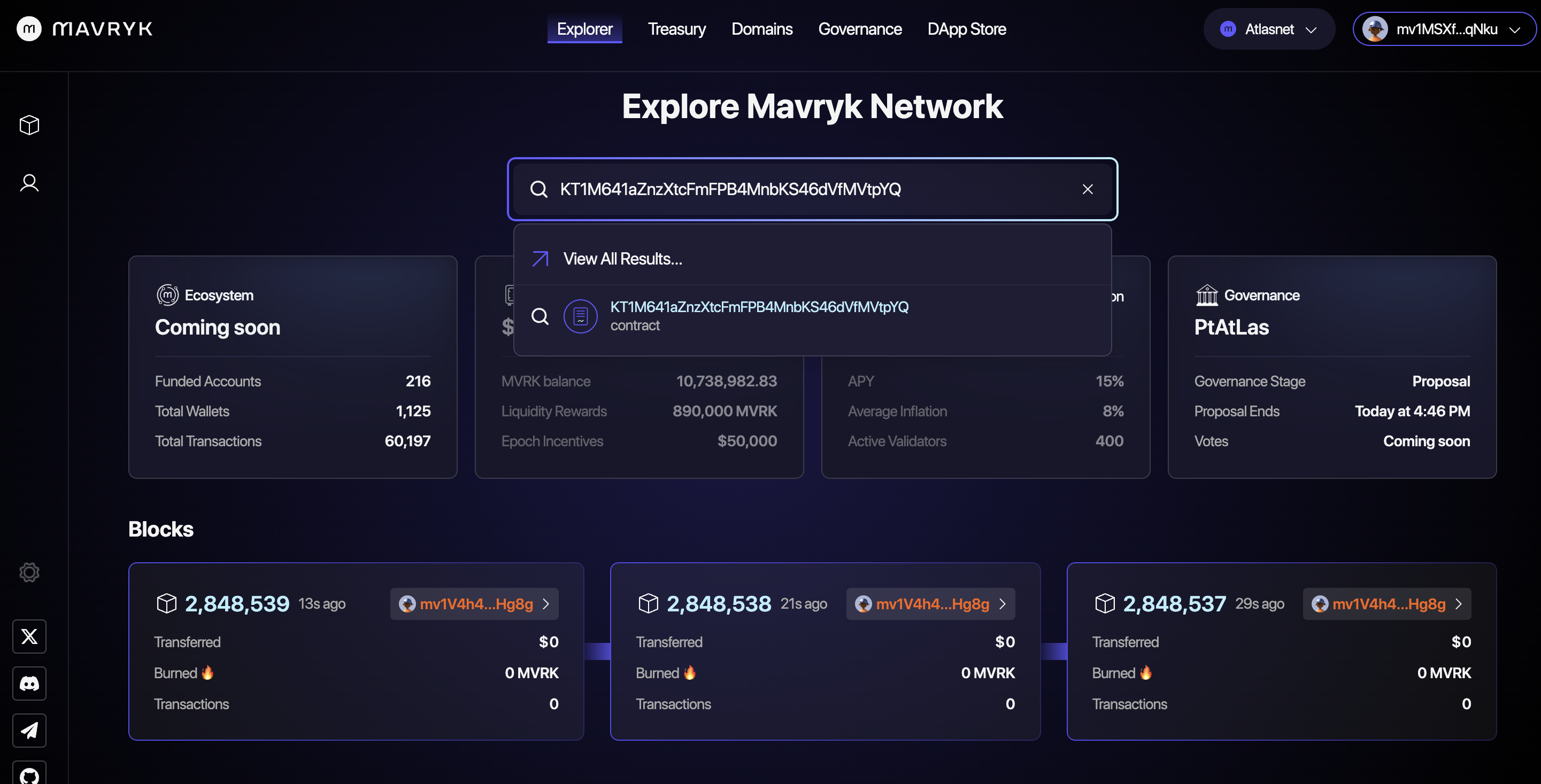 Better Call Mavryk, search a smart contract by address