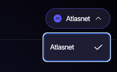 TzKt homepage, select network