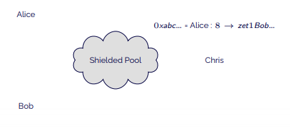 Chris can use Alice's viewing key to the check she is the source, the amount and the destination address